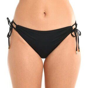 La Blanca Island Goddess Side Tie Hipster Bottom in Black Size 10